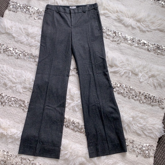 Vince Pants - Vince wool trouser pants gray mid rise wide leg 4